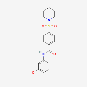 molecular formula C19H22N2O4S B2531798 N-(3-甲氧苯基)-4-(哌啶-1-磺酰)苯甲酰胺 CAS No. 313261-61-9