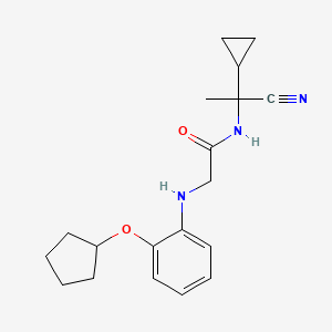 molecular formula C19H25N3O2 B2531805 N-(1-cyano-1-cyclopropylethyl)-2-{[2-(cyclopentyloxy)phenyl]amino}acetamide CAS No. 1241662-99-6