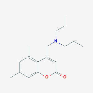 4-[(Dipropylamino)methyl]-5,7-dimethylchromen-2-one
