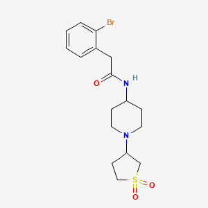 molecular formula C17H23BrN2O3S B2531820 2-(2-bromophenyl)-N-(1-(1,1-dioxidotetrahydrothiophen-3-yl)piperidin-4-yl)acetamide CAS No. 2034224-80-9