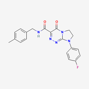 molecular formula C20H18FN5O2 B2531827 8-(4-fluorophenyl)-N-(4-methylbenzyl)-4-oxo-4,6,7,8-tetrahydroimidazo[2,1-c][1,2,4]triazine-3-carboxamide CAS No. 941958-24-3