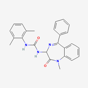 1-(2,6-dimethylphenyl)-3-(1-methyl-2-oxo-5-phenyl-2,3-dihydro-1H-1,4-benzodiazepin-3-yl)urea