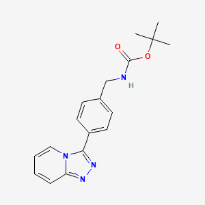 molecular formula C18H20N4O2 B2531857 tert-butyl N-[(4-{[1,2,4]triazolo[4,3-a]pyridin-3-yl}phenyl)methyl]carbamate CAS No. 2380186-71-8