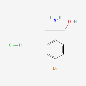 molecular formula C9H13BrClNO B2531860 盐酸2-氨基-2-(4-溴苯基)丙醇 CAS No. 1803598-52-8