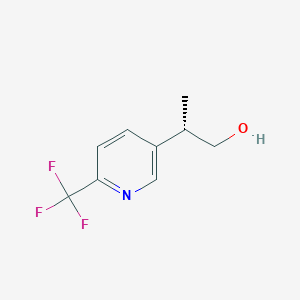 molecular formula C9H10F3NO B2531883 (2S)-2-[6-(Trifluoromethyl)pyridin-3-yl]propan-1-ol CAS No. 2248175-08-6