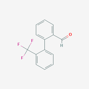 molecular formula C14H9F3O B2531885 2'-Trifluoromethylbiphenyl-2-carbaldehyde CAS No. 675596-31-3; 676348-34-8