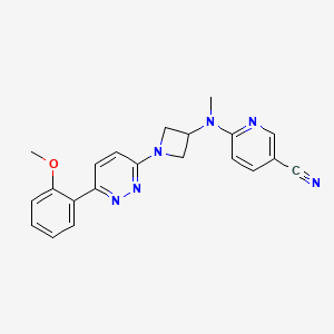 molecular formula C21H20N6O B2531895 6-[[1-[6-(2-Methoxyphenyl)pyridazin-3-yl]azetidin-3-yl]-methylamino]pyridine-3-carbonitrile CAS No. 2415634-01-2