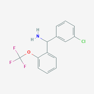 B2531907 (3-Chlorophenyl)(2-(trifluoromethoxy)phenyl)methanamine CAS No. 1496138-86-3