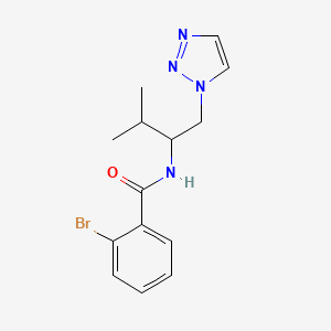 molecular formula C14H17BrN4O B2531912 2-bromo-N-(3-methyl-1-(1H-1,2,3-triazol-1-yl)butan-2-yl)benzamide CAS No. 2034460-63-2