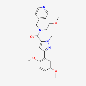 3-(2,5-dimethoxyphenyl)-N-(2-methoxyethyl)-1-methyl-N-(pyridin-4-ylmethyl)-1H-pyrazole-5-carboxamide
