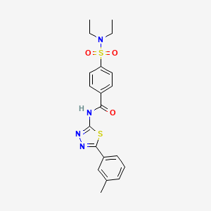 molecular formula C20H22N4O3S2 B2531914 4-(N,N-diethylsulfamoyl)-N-(5-(m-tolyl)-1,3,4-thiadiazol-2-yl)benzamide CAS No. 392241-41-7