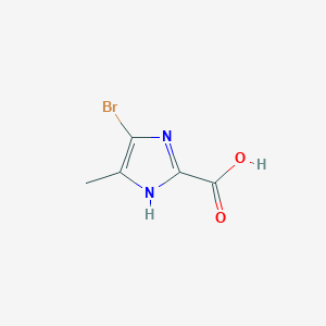 molecular formula C5H5BrN2O2 B2531918 4-bromo-5-methyl-1H-imidazole-2-carboxylic acid CAS No. 1171125-21-5