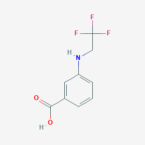 molecular formula C9H8F3NO2 B2531919 3-(2,2,2-Trifluoroethylamino)benzoic acid CAS No. 1215366-23-6