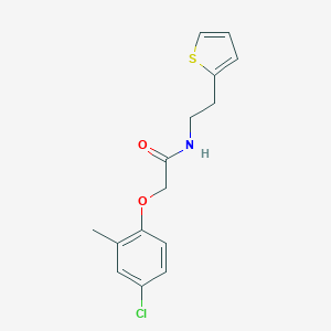 molecular formula C15H16ClNO2S B253192 2-(4-chloro-2-methylphenoxy)-N-[2-(2-thienyl)ethyl]acetamide 