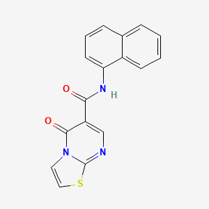 molecular formula C17H11N3O2S B2531922 N-(萘-1-基)-5-氧代-5H-噻唑并[3,2-a]嘧啶-6-甲酰胺 CAS No. 851944-21-3