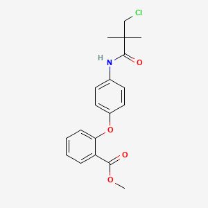 molecular formula C19H20ClNO4 B2531935 2-{4-[(3-氯-2,2-二甲基丙酰)氨基]苯氧基}苯甲酸甲酯 CAS No. 865660-49-7