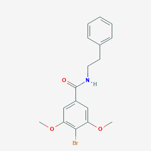 molecular formula C17H18BrNO3 B253196 4-bromo-3,5-dimethoxy-N-(2-phenylethyl)benzamide 