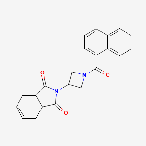 molecular formula C22H20N2O3 B2531965 2-[1-(Naphthalin-1-carbonyl)azetidin-3-yl]-2,3,3a,4,7,7a-hexahydro-1H-isoindol-1,3-dion CAS No. 1904074-33-4