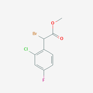 molecular formula C9H7BrClFO2 B2531978 Methyl 2-bromo-2-(2-chloro-4-fluorophenyl)acetate CAS No. 1389326-19-5