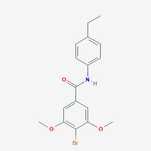 molecular formula C17H18BrNO3 B253198 4-bromo-N-(4-ethylphenyl)-3,5-dimethoxybenzamide 