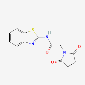 molecular formula C15H15N3O3S B2531982 N-(4,7-二甲基苯并[d]噻唑-2-基)-2-(2,5-二氧代吡咯烷-1-基)乙酰胺 CAS No. 897759-68-1