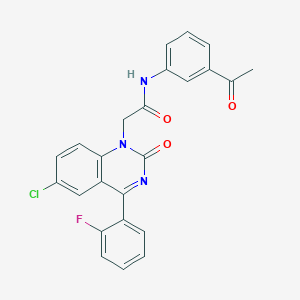 N-(3-acetylphenyl)-2-(6-chloro-4-(2-fluorophenyl)-2-oxoquinazolin-1(2H)-yl)acetamide