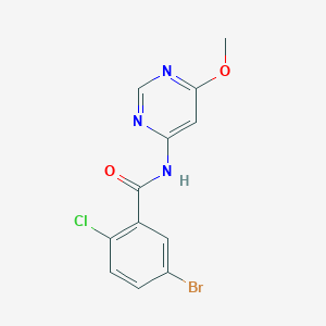 molecular formula C12H9BrClN3O2 B2531998 5-溴-2-氯-N-(6-甲氧基嘧啶-4-基)苯甲酰胺 CAS No. 1421531-62-5