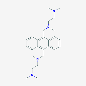 molecular formula C26H38N4 B025320 9,10-Bis[N-[2-(dimethylamino)ethyl]methylaminomethyl]anthracene CAS No. 106712-13-4