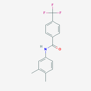 molecular formula C16H14F3NO B253200 N-(3,4-dimethylphenyl)-4-(trifluoromethyl)benzamide 