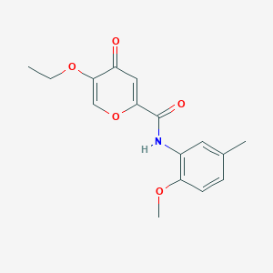 molecular formula C16H17NO5 B2532002 5-乙氧基-N-(2-甲氧基-5-甲基苯基)-4-氧代-4H-吡喃-2-甲酰胺 CAS No. 1105231-10-4