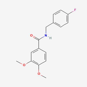 molecular formula C16H16FNO3 B2532015 N-(4-氟苄基)-3,4-二甲氧基苯甲酰胺 CAS No. 571165-20-3