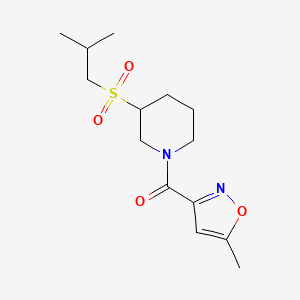 1-(5-Methyl-1,2-oxazole-3-carbonyl)-3-(2-methylpropanesulfonyl)piperidine