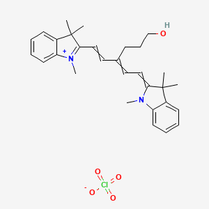2-{6-Hydroxy-3-[2-(1,3,3-trimethyl-1,3-dihydro-2H-indol-2-ylidene)ethylidene]hex-1-en-1-yl}-1,3,3-trimethyl-3H-indol-1-ium perchlorate