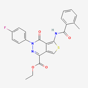 Ethyl 3-(4-fluorophenyl)-5-(2-methylbenzamido)-4-oxo-3,4-dihydrothieno[3,4-d]pyridazine-1-carboxylate