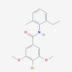 molecular formula C18H20BrNO3 B253204 4-bromo-N-(2-ethyl-6-methylphenyl)-3,5-dimethoxybenzamide 