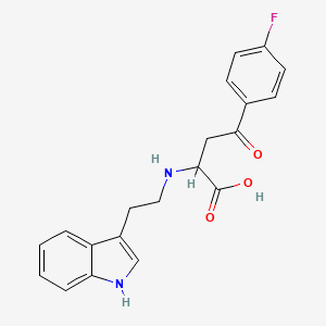 molecular formula C20H19FN2O3 B2532041 4-(4-fluorophenyl)-2-{[2-(1H-indol-3-yl)ethyl]amino}-4-oxobutanoic acid CAS No. 1024734-21-1
