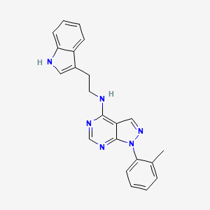 molecular formula C22H20N6 B2532059 N-(2-(1H-indol-3-yl)ethyl)-1-(o-tolyl)-1H-pyrazolo[3,4-d]pyrimidin-4-amine CAS No. 852314-06-8
