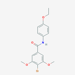molecular formula C17H18BrNO4 B253206 4-bromo-N-(4-ethoxyphenyl)-3,5-dimethoxybenzamide 