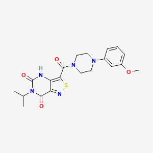 6-isopropyl-3-{[4-(3-methoxyphenyl)piperazino]carbonyl}isothiazolo[4,3-d]pyrimidine-5,7(4H,6H)-dione