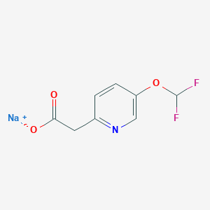 molecular formula C8H6F2NNaO3 B2532073 Sodium 2-[5-(difluoromethoxy)pyridin-2-yl]acetate CAS No. 2040079-25-0