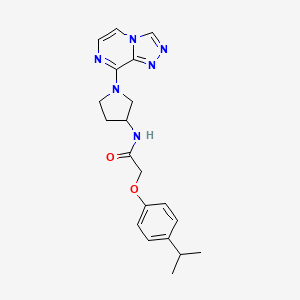 molecular formula C20H24N6O2 B2532074 N-(1-([1,2,4]三唑并[4,3-a]嘧啶-8-基)吡咯烷-3-基)-2-(4-异丙苯氧基)乙酰胺 CAS No. 2034520-96-0