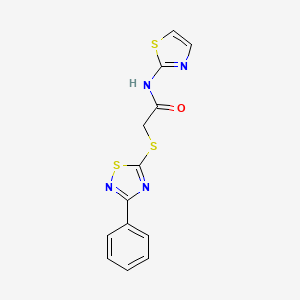 2-((3-phenyl-1,2,4-thiadiazol-5-yl)thio)-N-(thiazol-2-yl)acetamide