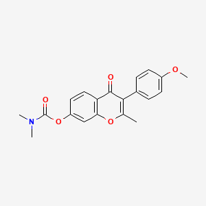 3-(4-methoxyphenyl)-2-methyl-4-oxo-4H-chromen-7-yl dimethylcarbamate