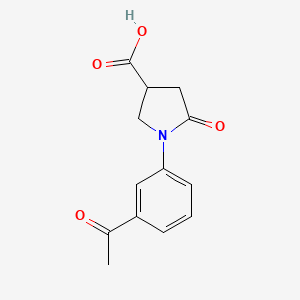 molecular formula C13H13NO4 B2532087 1-(3-Acetylphenyl)-5-oxopyrrolidine-3-carboxylic acid CAS No. 667908-85-2