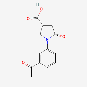 molecular formula C13H13NO4 B2532087 1-(3-乙酰苯基)-5-氧代吡咯烷-3-羧酸 CAS No. 667908-85-2