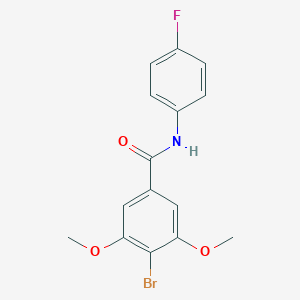 molecular formula C15H13BrFNO3 B253209 4-bromo-N-(4-fluorophenyl)-3,5-dimethoxybenzamide 