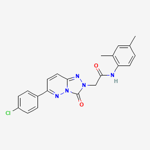 molecular formula C21H18ClN5O2 B2532090 2-(6-(4-クロロフェニル)-3-オキソ-[1,2,4]トリアゾロ[4,3-b]ピリダジン-2(3H)-イル)-N-(2,4-ジメチルフェニル)アセトアミド CAS No. 1251630-89-3