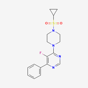 4-[4-(Cyclopropanesulfonyl)piperazin-1-yl]-5-fluoro-6-phenylpyrimidine