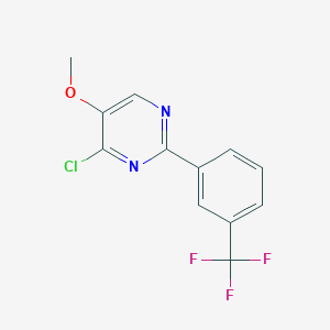 molecular formula C12H8ClF3N2O B2532093 4-Chloro-5-methoxy-2-[3-(trifluoromethyl)phenyl]pyrimidine CAS No. 478030-28-3