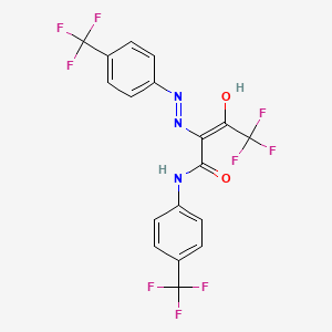 (2E)-4,4,4-trifluoro-3-oxo-N-[4-(trifluoromethyl)phenyl]-2-{2-[4-(trifluoromethyl)phenyl]hydrazin-1-ylidene}butanamide